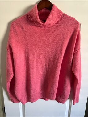 Vince Camuto Bright Pink Turtleneck Sweater